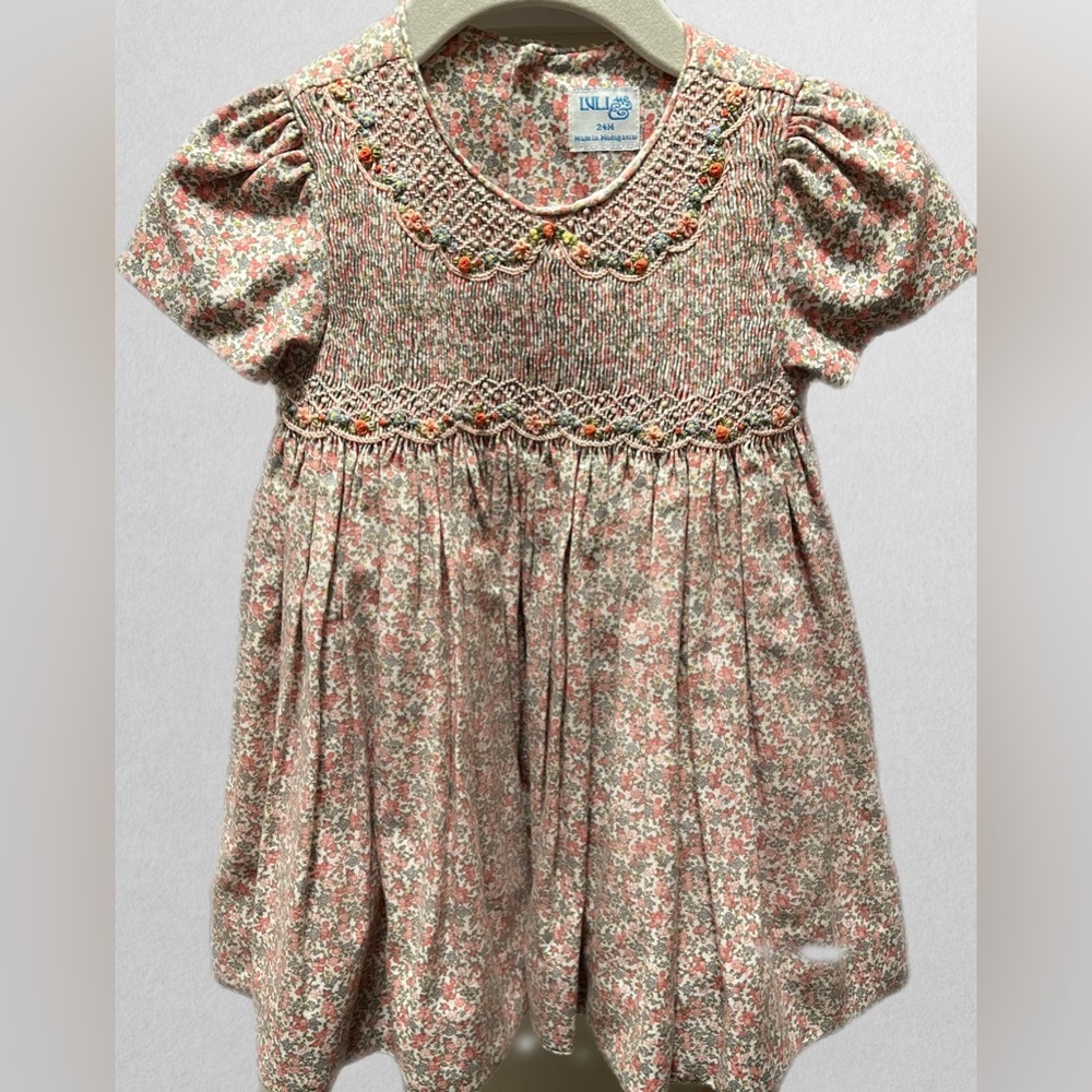 Neutral Floral Girls Dress 24 months